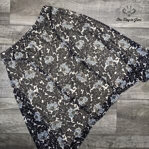 Worthington Sheer Lined Floral Skirt Size L